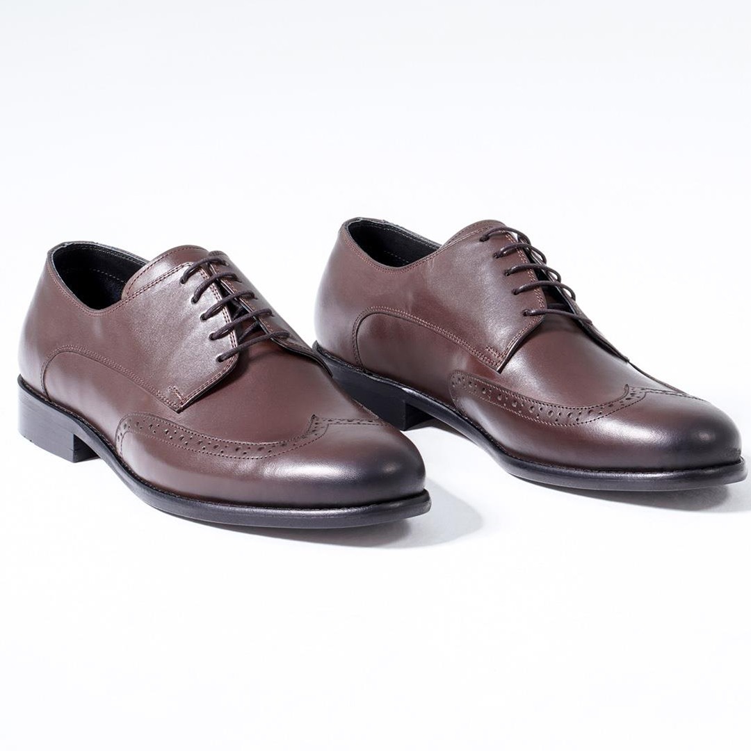 Pure Leather Men's Oxford Lace-Up Classic Shoes - 36.134.09