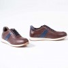 Pure Leather Men's Sports Shoes Lace-Up Comfortable Sole Sneaker - 36.177.09