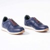 Pure Leather Men's Sports Shoes Lace-Up Comfortable Sole Sneaker - 36.177.11