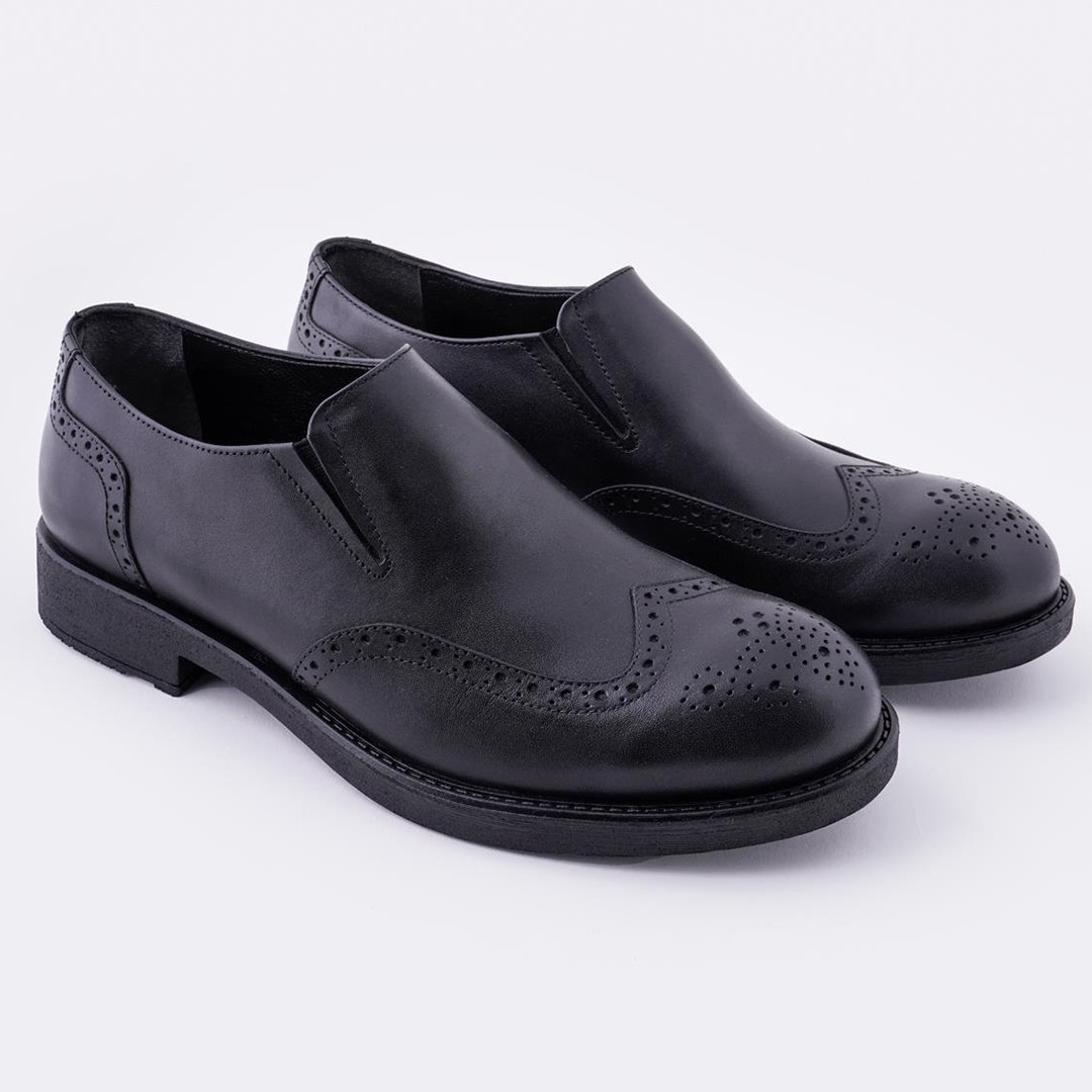 Pure Leather Men's Classic Shoes Patterned - 56.060.17