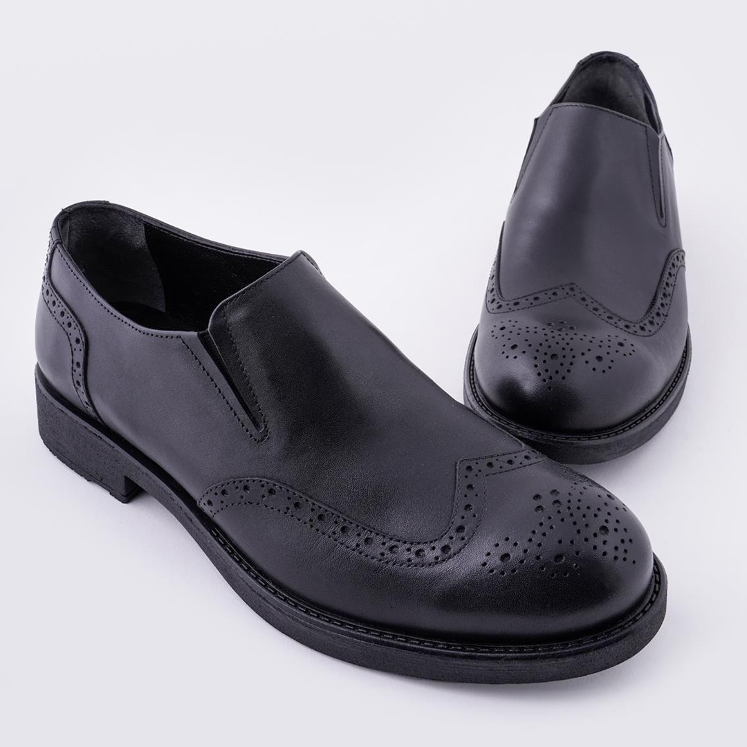 Pure Leather Men's Classic Shoes Patterned - 56.060.17