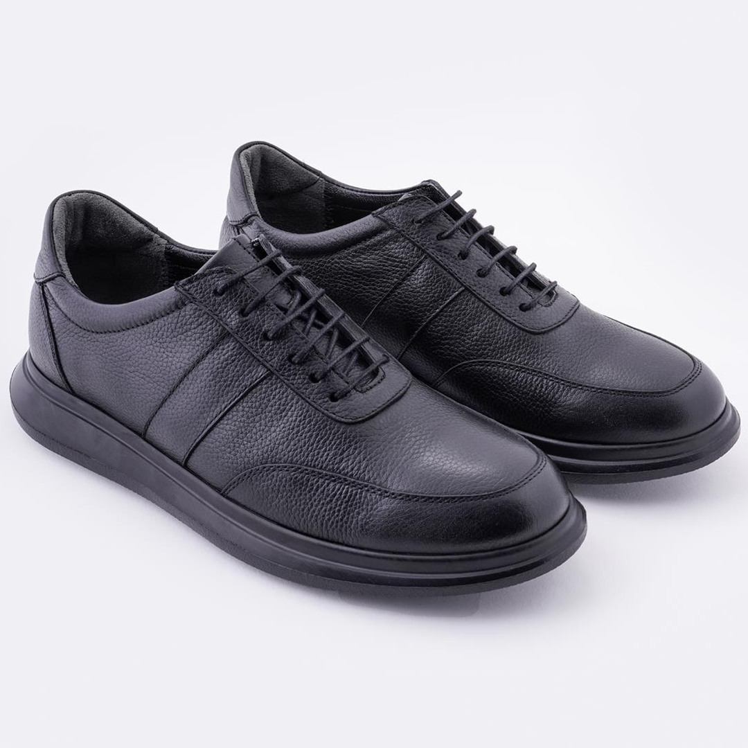 Pure Leather Men's Sports Shoes Lace-Up Comfortable Sneaker - 56.064.17
