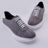Pure Leather Men's Sneaker Lace-Up High Soled Sports Shoes - 56.069.67