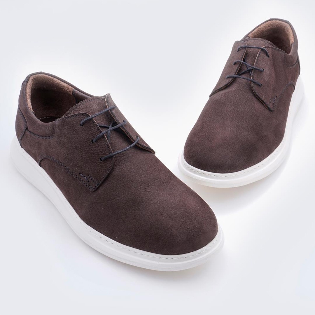 Pure Leather Men's Casual Shoes Lace-up Casual- 56.074.64